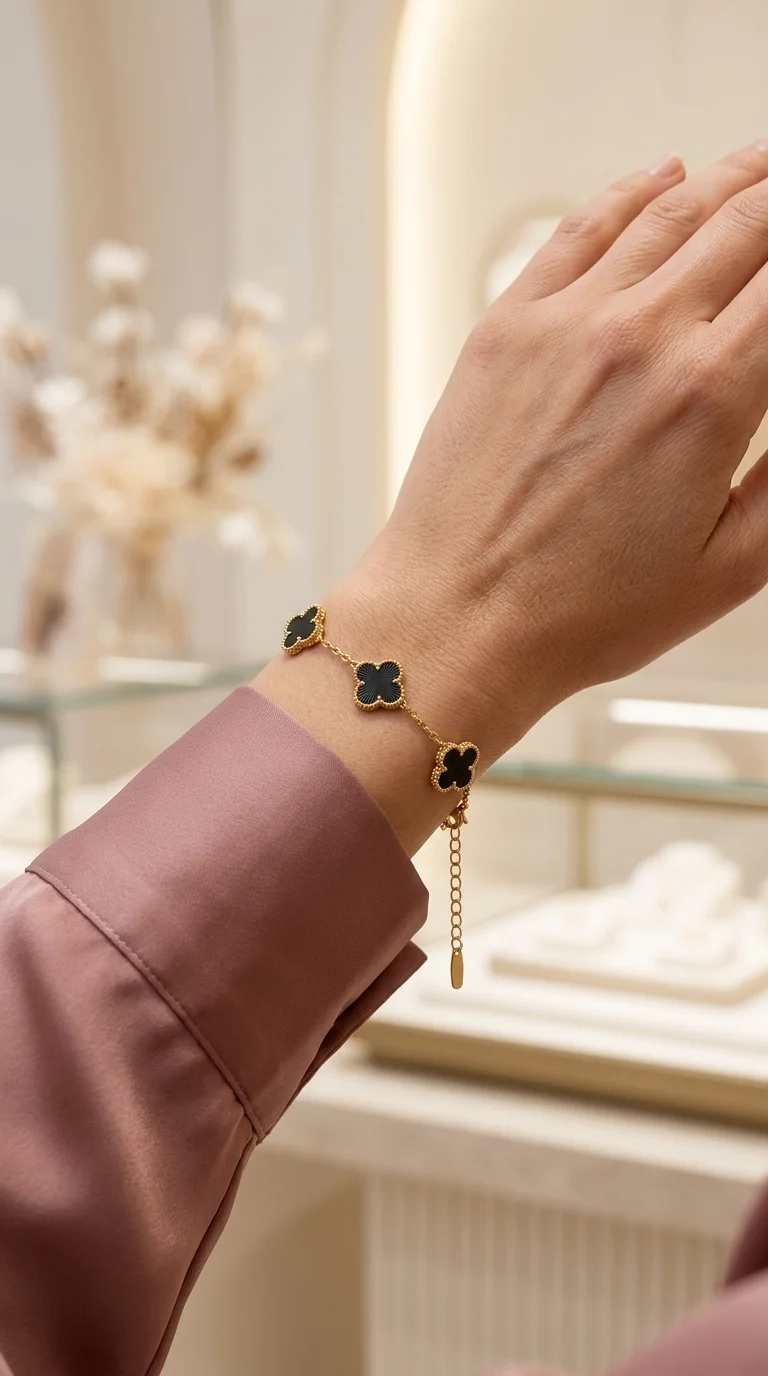 Black Clover Charm Bracelet