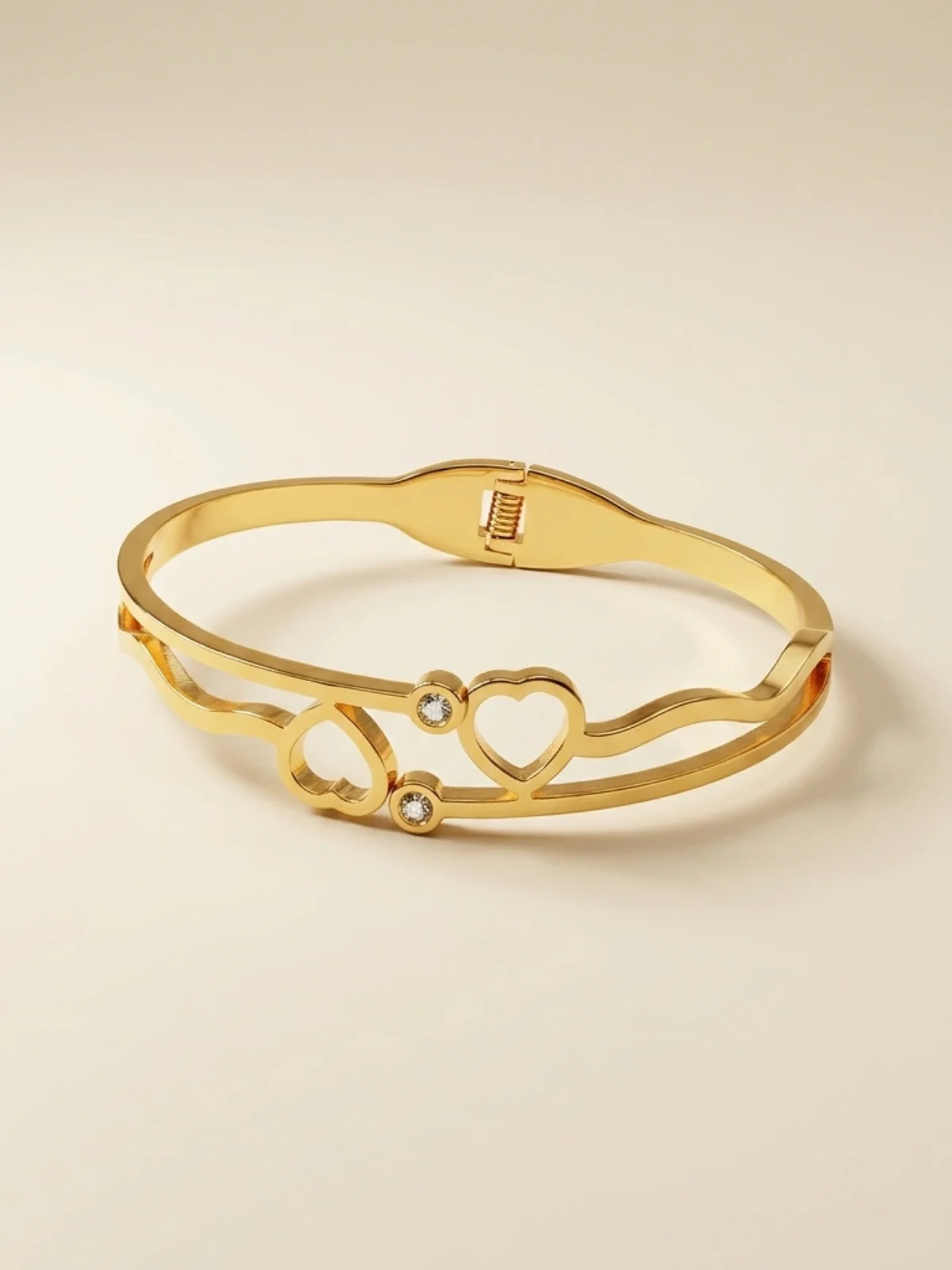 Twin Heart Open Cuff