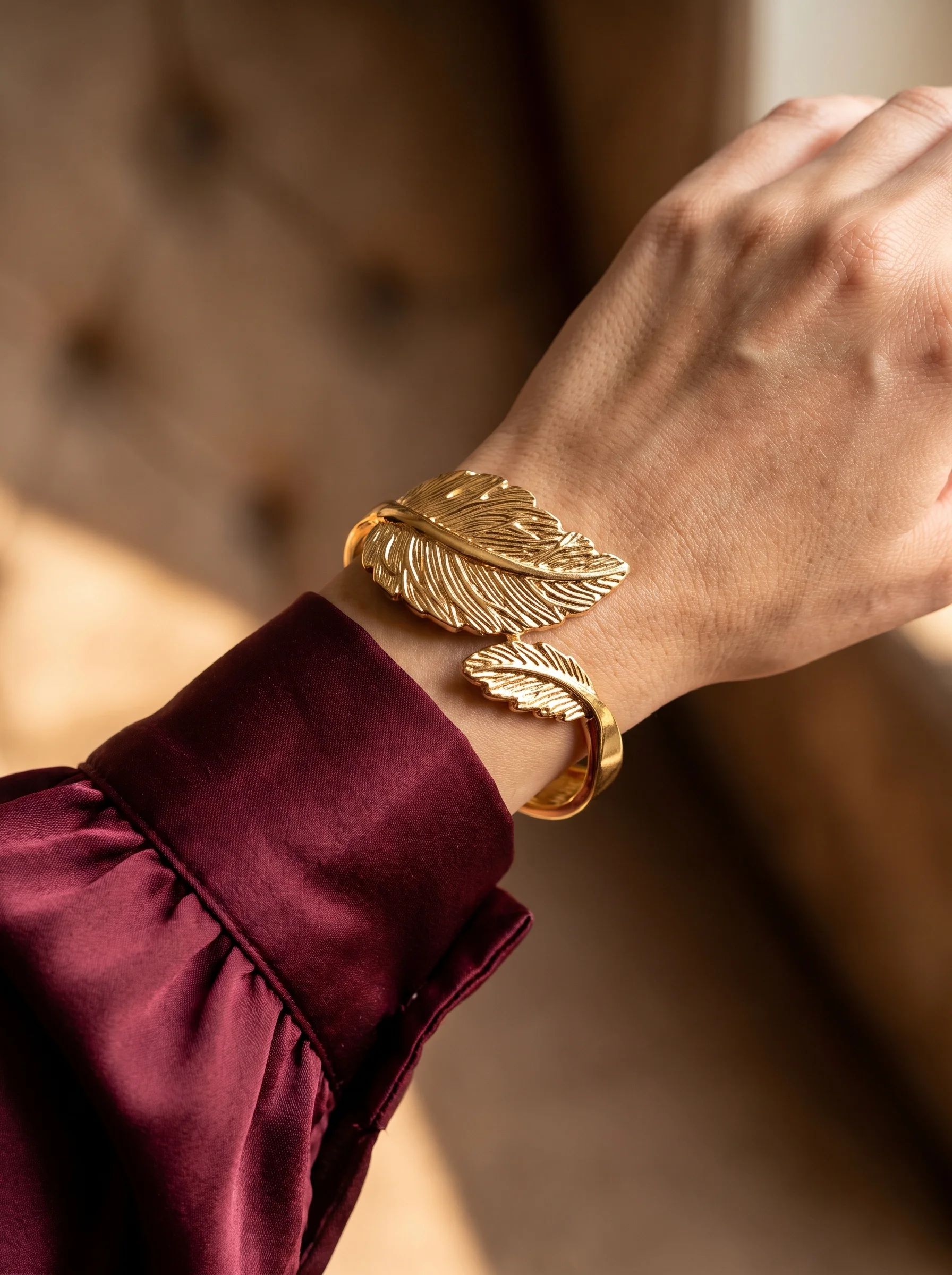 Leaf Sculpted Cuff